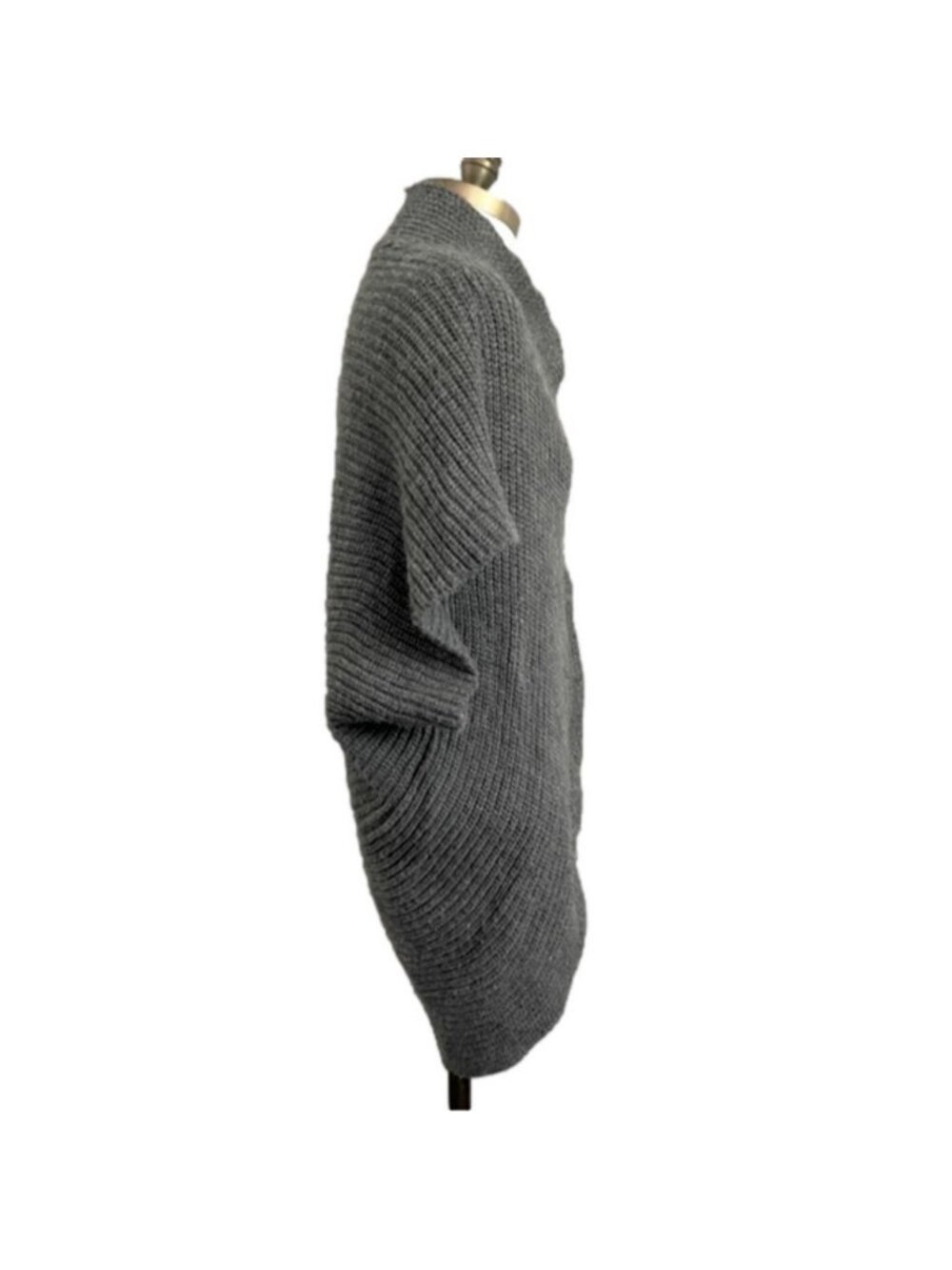 Gray Cocoon Mohair Wool Blend Cardigan Sweater Vest - S ๐ฎ๐น - Picture 5 of 9